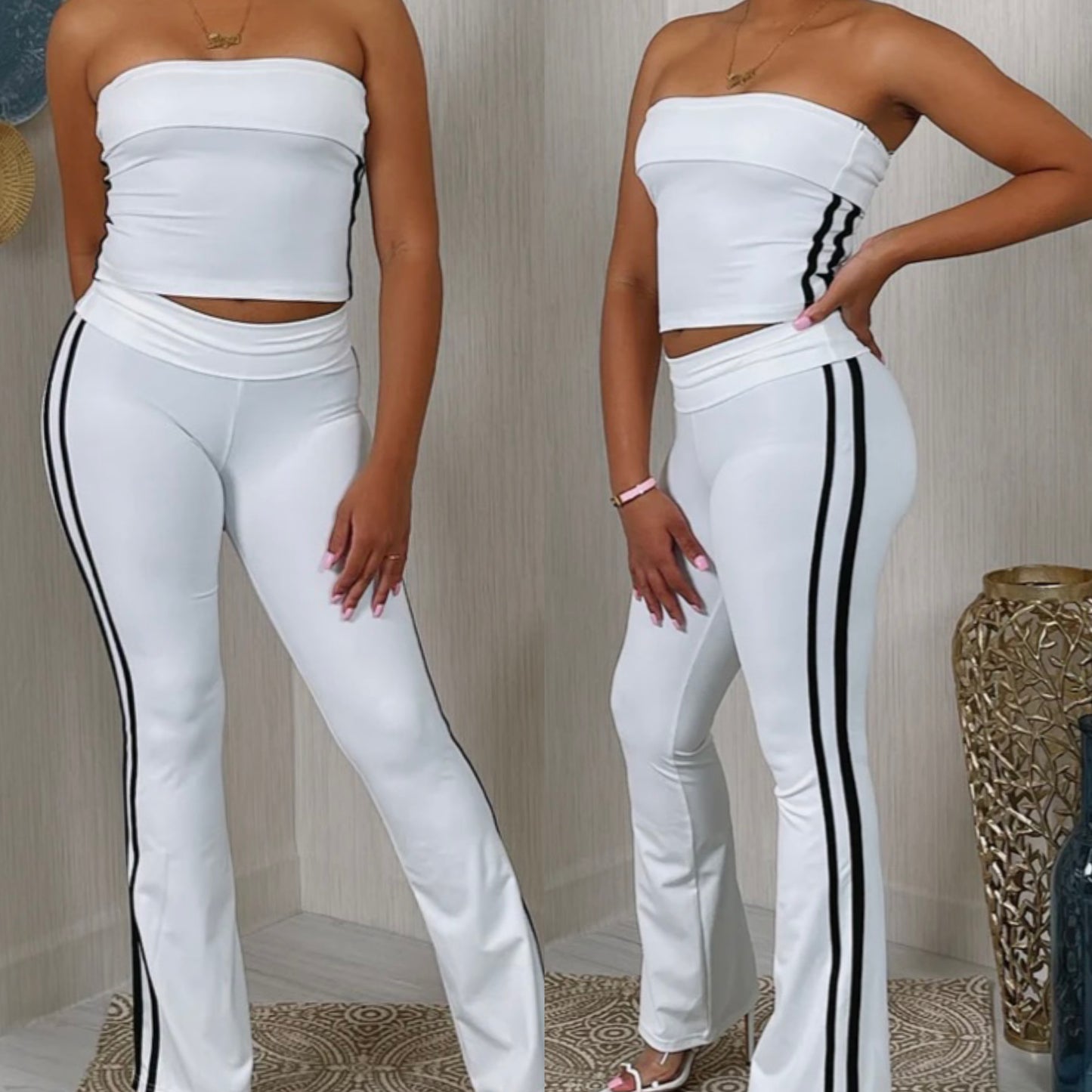 Striped Tube Top Set